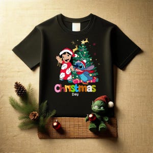 Christmas Cartoon T-shirt design, 1 Png file, PNG, clipart Art, Printable  shirt , Instant Download,  T-Shirt clipart,commercial use