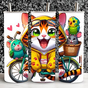 Cat png, Tumbler Wrap, Wrap, Sublimation Design, 20oz Skinny, Instant, Digital Download,