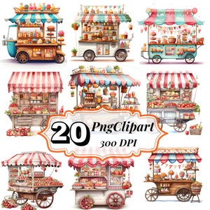 Clipart Nursery Coffee Cart, wózek dziecięcy, Ilustracje kawiarni, Mobilny wózek kawowy, Wózek kawowy, Clipart kawiarni, Ciężarówka z kawą PNG