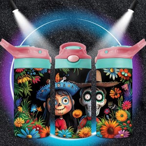 Halloween, 12oz Dziecięcy Kubek Niekapek z Otwieraną Górą, 12oz Prosty Kubek Dziecięcy dla Maluchów, Sublimacja, PNG, Wzór Dla Chłopców,
