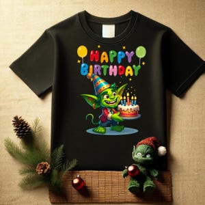 Buon compleanno Bambini dei cartoni animati, T-shirt PNG Design, Per sublimazione, stampa a trasferimento, design di magliette dei cartoni animati, download digitali
