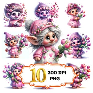 10 Troll Clipart Png , High Quality PNGs, Character cartoon Clipart,Digital Paper Craft,Commercial Use,Free commercial use,