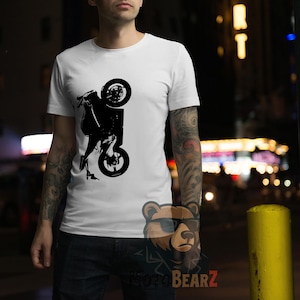 Racing Speed Motorcycle T-Shirt - MotoBearZ Unisex Biker T-Shirt - MotoBearZ Premium 100% Cotton Biker T-Shirt – Motorcycle Rider Tee