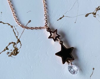 Dainty Star Necklace Gold Filled Chain, Star Charm Necklace, Dainty Necklace, Gold Plated Pendant, Handcrafted Necklace, Gift for her