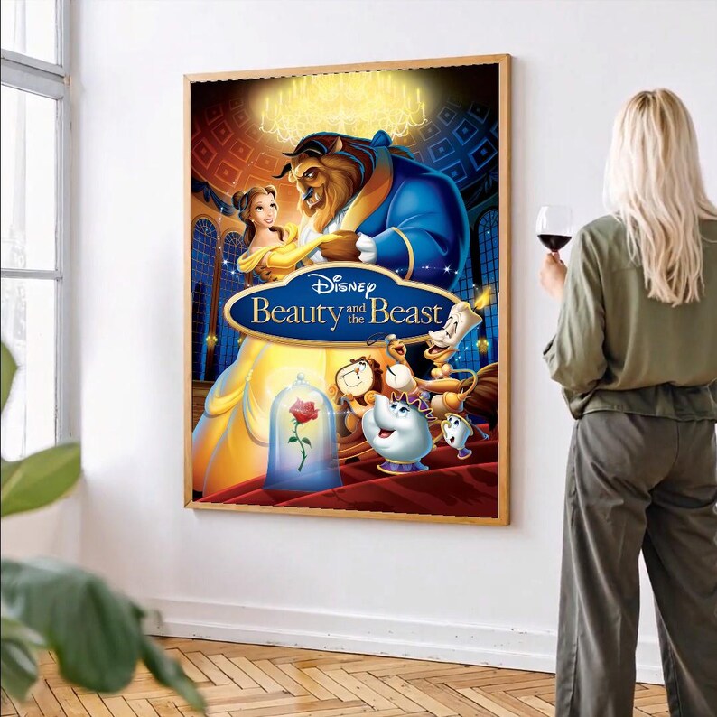 Beauty and the Beast - 1991 - Movie Poster - Film Poster - Cinema ...