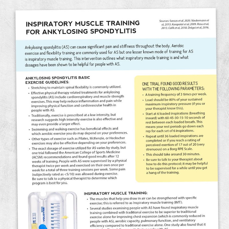 Printable Resource Inspiratory Muscle Training for Ankylosing