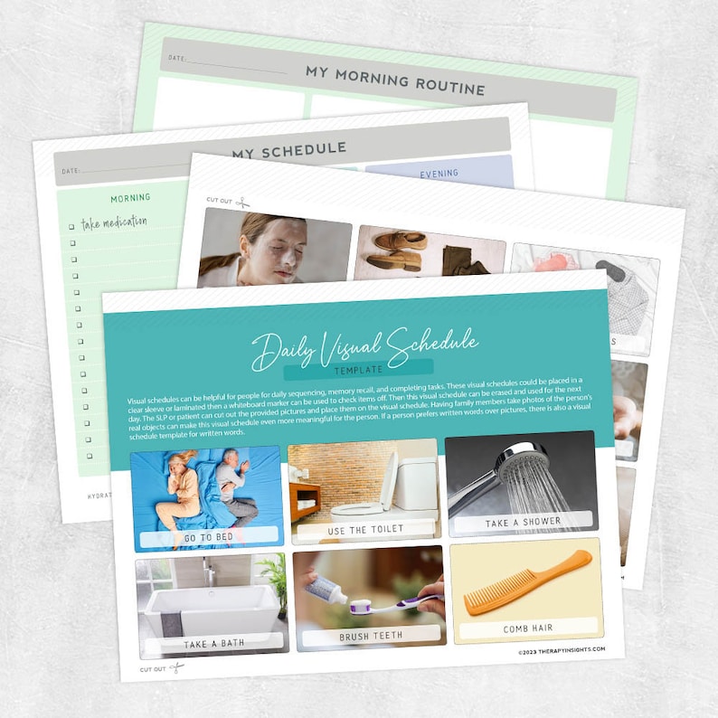 Printable Resource Daily Visual Schedule Templates Etsy