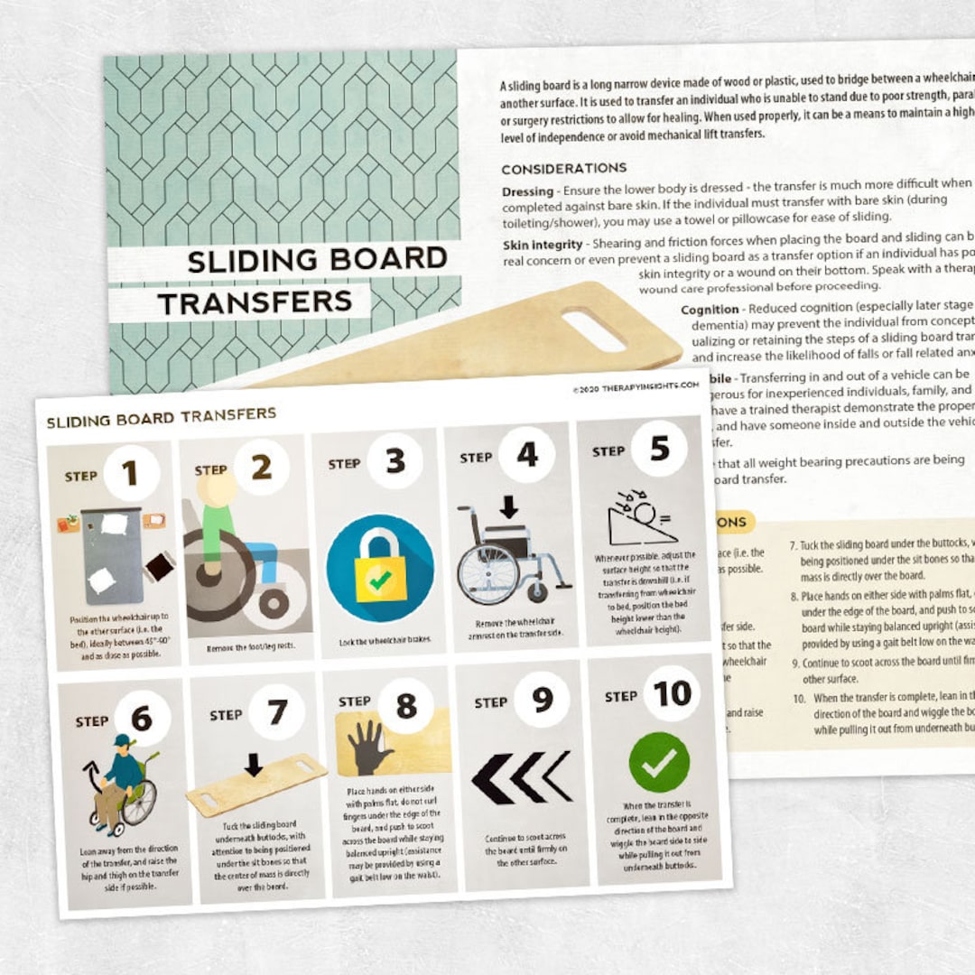 Printable Resource Sliding Board Transfers Etsy
