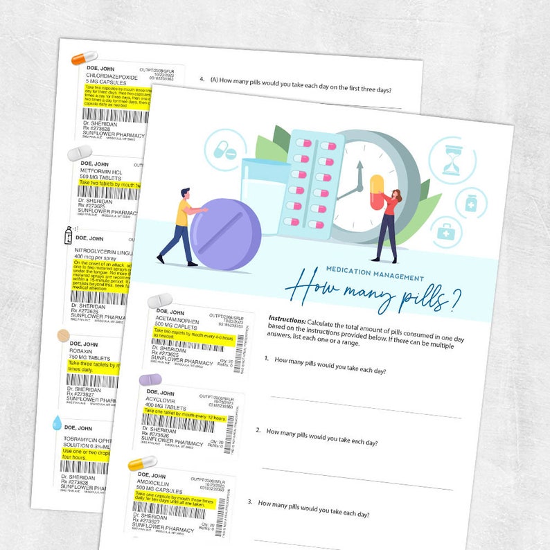 Printable Resource Medication Management How Many Pills - Etsy
