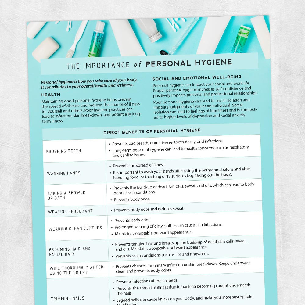 Printable Resource the Importance of Personal Hygiene - Etsy