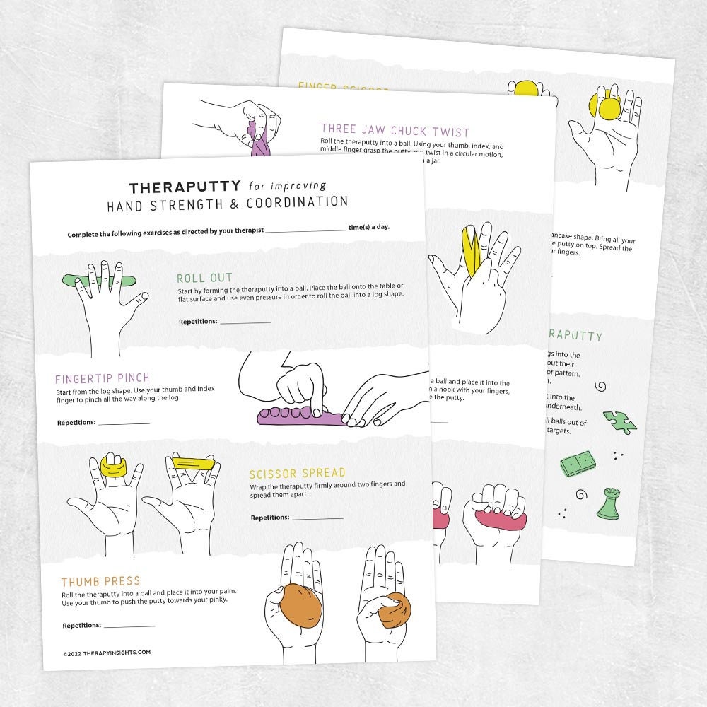 Theraputty exercises handout new arrivals
