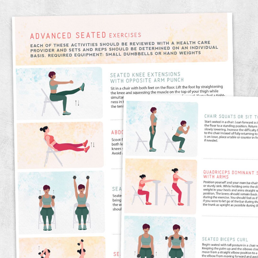 Printable Resource Advanced Seated Exercises 