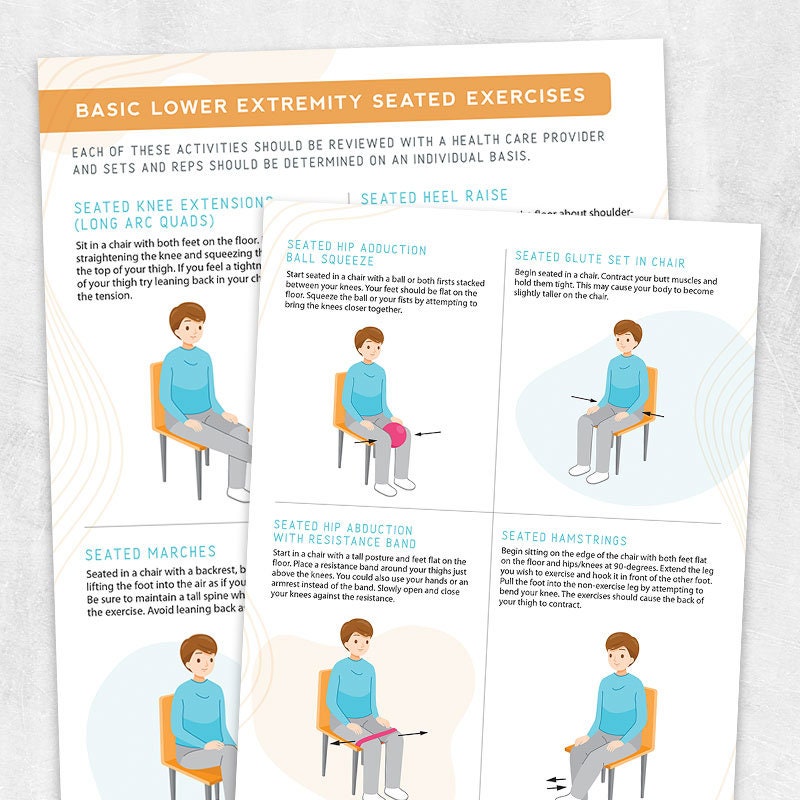 Printable Resource Basic Lower Extremity Seated Exercises 