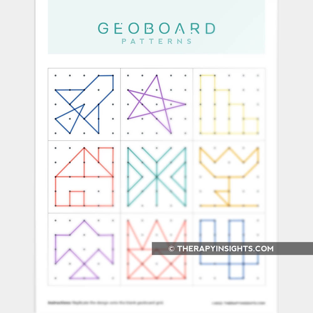Geoboard Patterns - Etsy