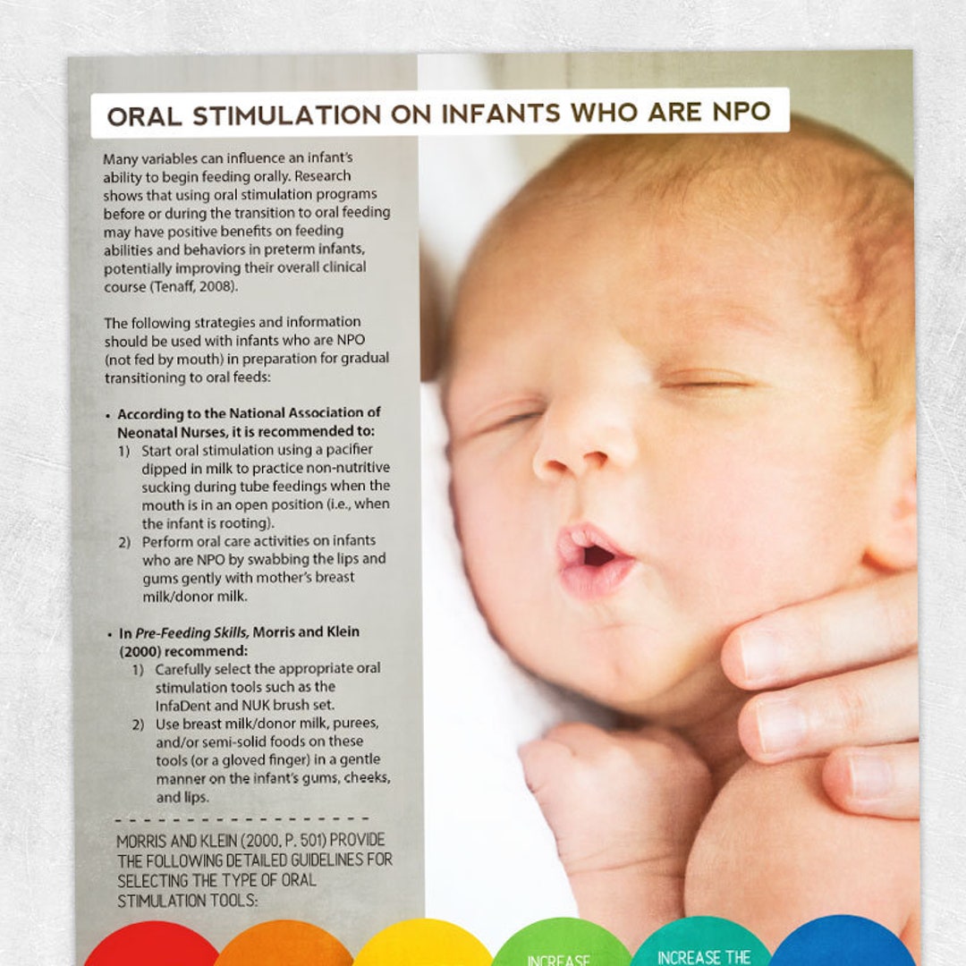 Printable Resource Oral Stimulation for NPO Infants Etsy