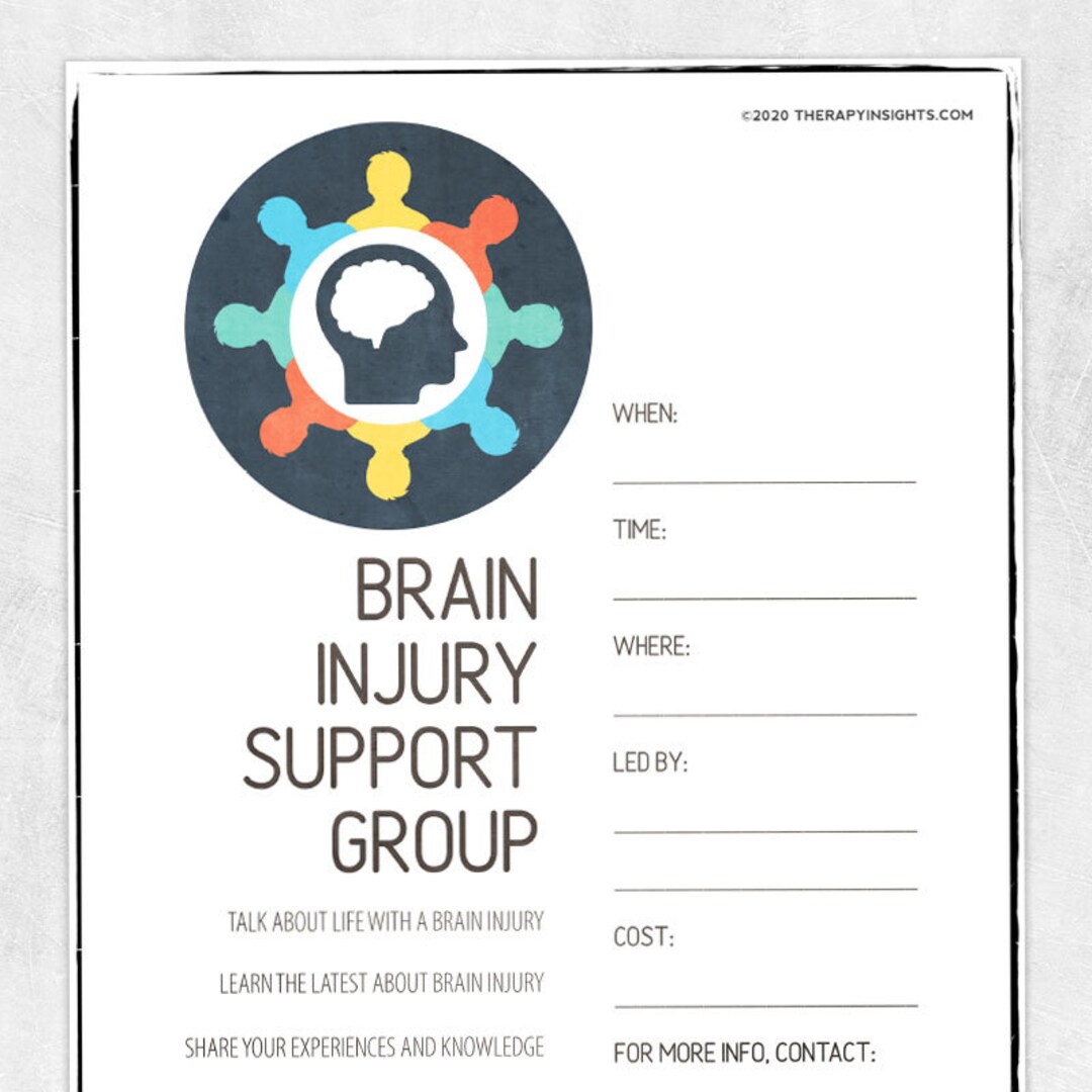 Printable Resource TBI Support Group Poster Etsy