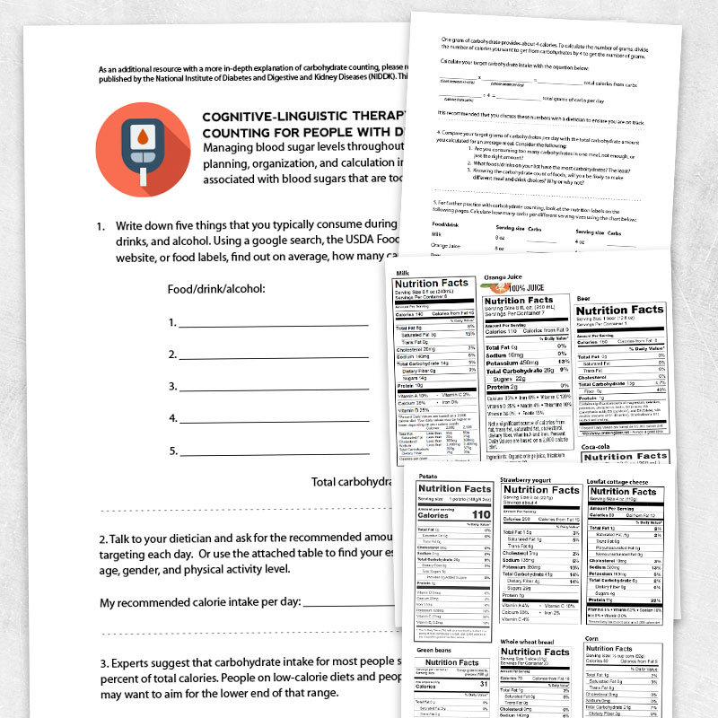Printable Resource Carbohydrate Counting for People With Diabetes - Etsy