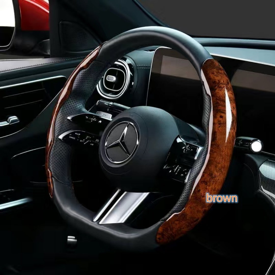 Car Steering Wheel Protective Cover/mahogany Grain Steering Wheel Cover