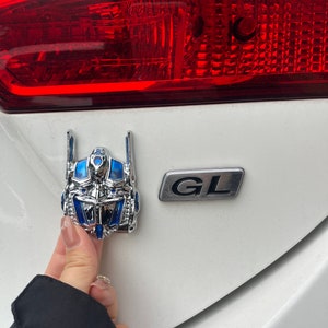 Transformers Optimus Prime blue and silver metal car stickers / car decoration