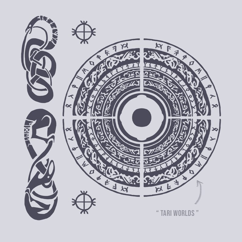 God of War Tattoo Viking Symbols SVG, Norse Mythology Gamer Svg, Baldur ...