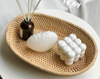 Oval Rattan tray, Natural Rattan Tray, Bread Tray, Wicker Rattan Tray, Woven Tray