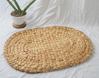 Set of 4 oval placemat , wicker placemat, natural woven placemat, seagrass placemat, oval placemat, waterhyacint placemat