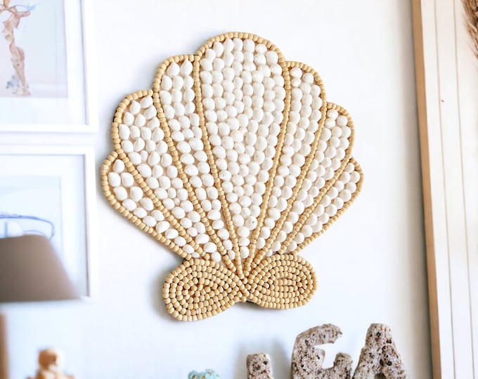 Handmade Sea Shell Wall Decor, Ocean Nursery Art