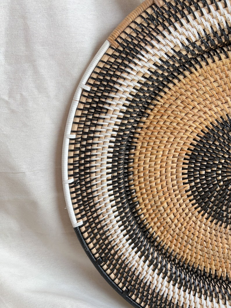 Rattan Wall Decor Natural Wall Hanging Large Wall Hanging Boho Wall Decor Woven Wall Basket Wicker Wall Hanging Boho Wall Art image 3