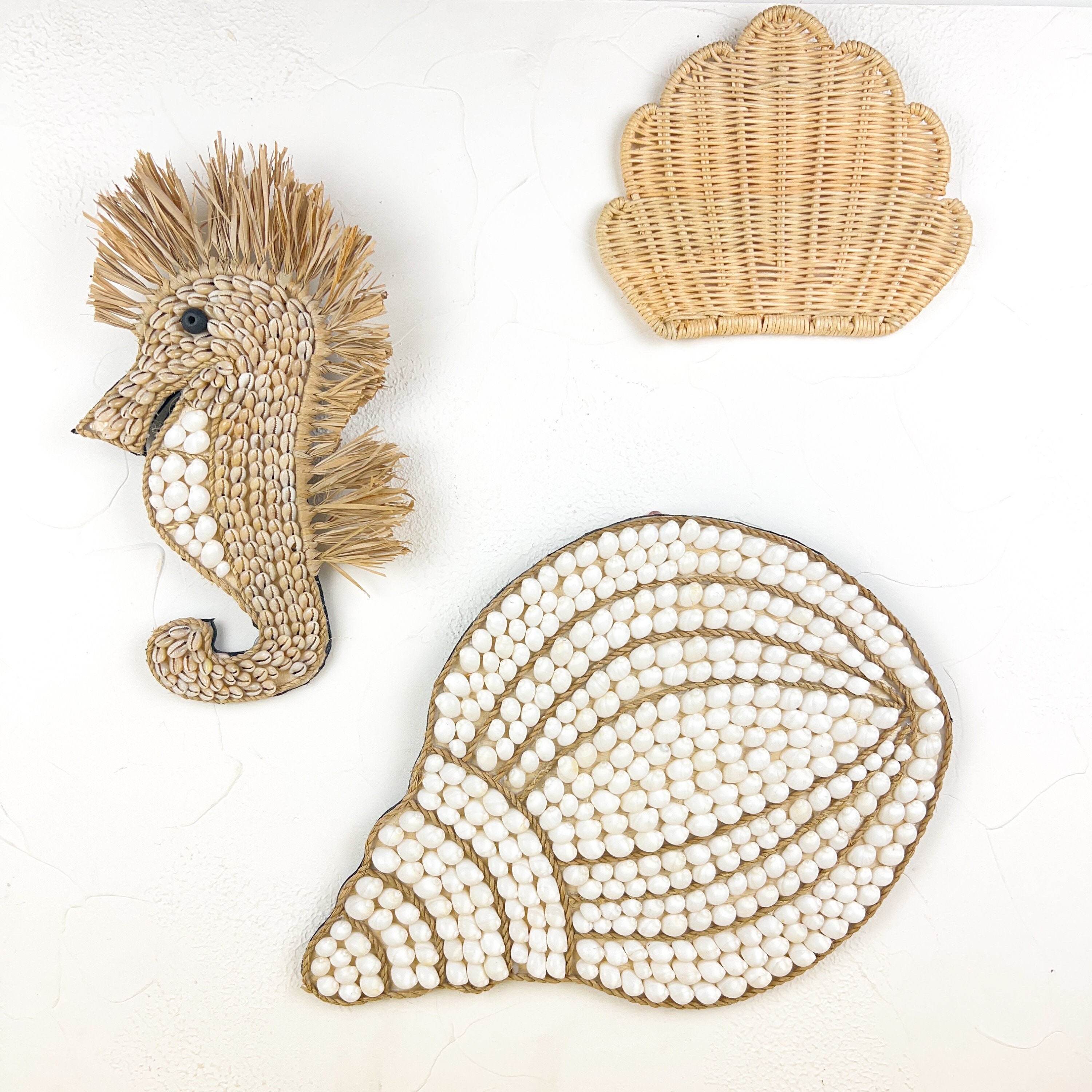 Sea Shell Nursery Wall Decor, Sea Shell Wall Hanging, Snail Wall Decor ...