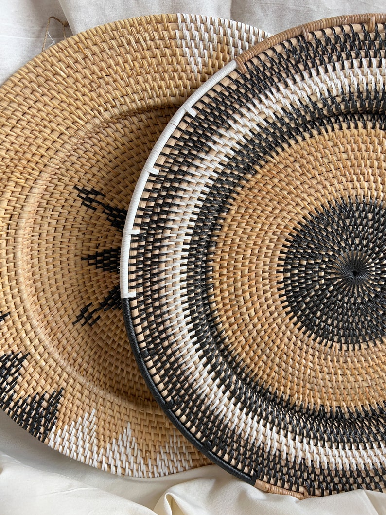 Rattan Wall Decor Natural Wall Hanging Large Wall Hanging Boho Wall Decor Woven Wall Basket Wicker Wall Hanging Boho Wall Art image 6