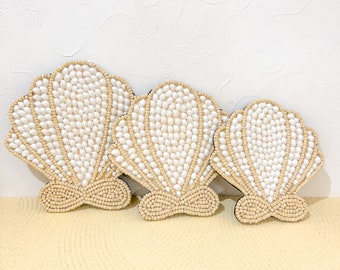 Sea Shell Nursery Wall Decor, Sea Shell Decor, Ocean Theme Nursery, Beach Nursery Decor, Shell Wall Hanging