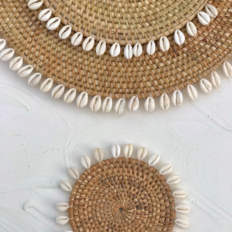 Rattan Shell Placemats Round Placemats Rattan Placemat Wicker Round