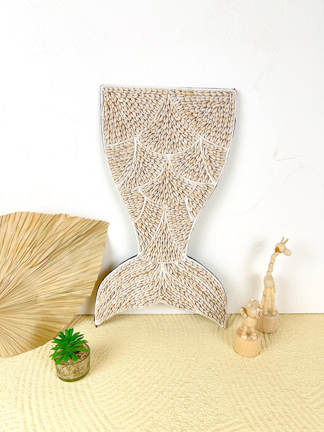 Seashell Mermaid Tail Wall Decor, Shell Nursery Decor, Childrens Wall ...