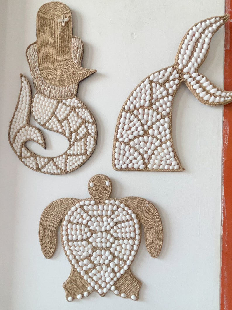 Seashell Mermaid Wall Hanging: Ocean Nursery Decor - Etsy