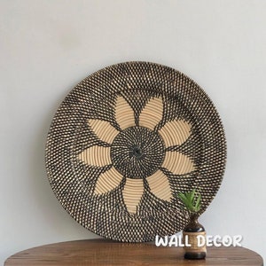 Rattan Wall Decor - Natural Wall Hanging - Large Wall Hanging - Boho Wall Decor - Woven Wall Basket - Wicker Wall Hanging - Boho Wall Art