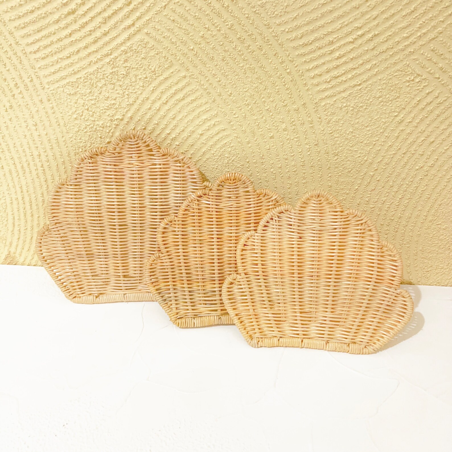 Rattan Sea Shell Nursery Wall Decor, Boho Nursery Decor, Rattan Wall ...