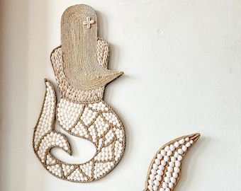 Mermaid Nursery Decor, shell Nursery Decor, Children’s Wall Decor, Ocean Theme Nursery, Beach Nursery Decor, Shell Wall Hanging