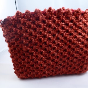 Dark Red Jute Woven Clutch Purse