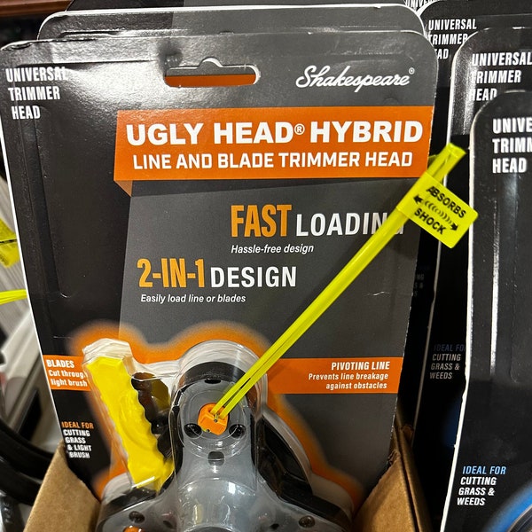 Ugly head weed eater trimmer head for light brush or tall grass made for battery and gas trimmers
