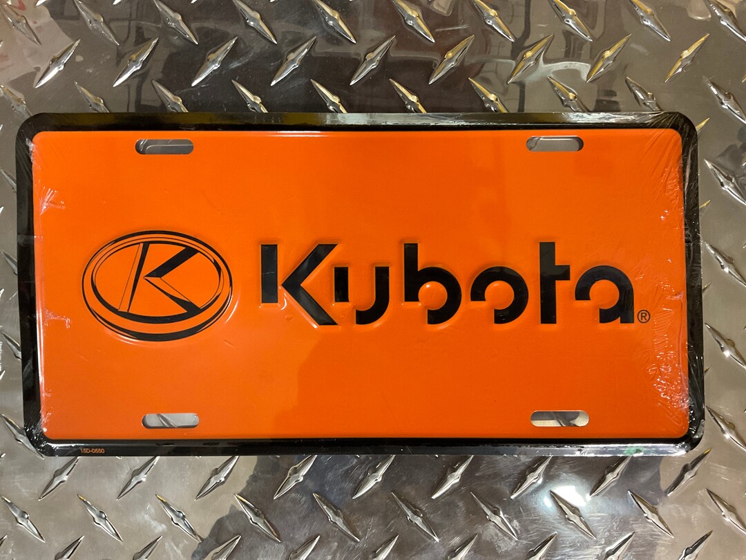 Kubota Vanity License Plate Orange Etsy