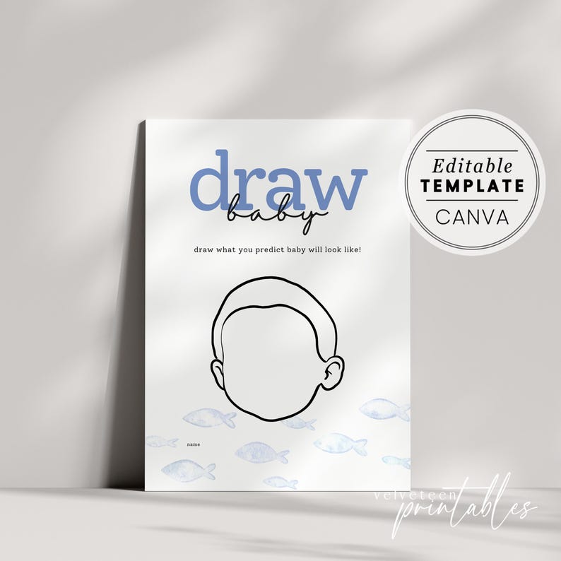 DRAW BABY Game, Games for Both Parents Babyq Sprinkle, Fisherman Baby