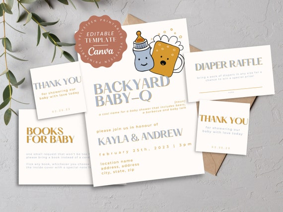 Unisex baby shower invitation template 2025