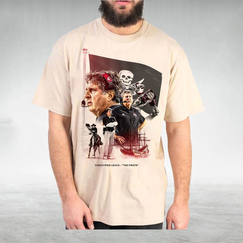 Discover Vintage 90s Mike Leach Shirt, Mike Leach Football Coach Tee