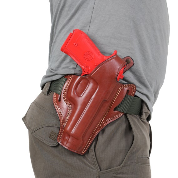 Doruk Holster Handmade Leather OWB Holster For Keltec P11 9mm - Combat Master Design, Right Hand