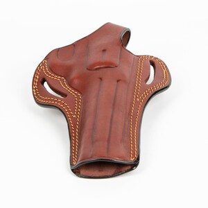 Ruger GP100 Revolver 6 inch 357 Magnum OWB Handmade Leather Gun Holster immagine 2