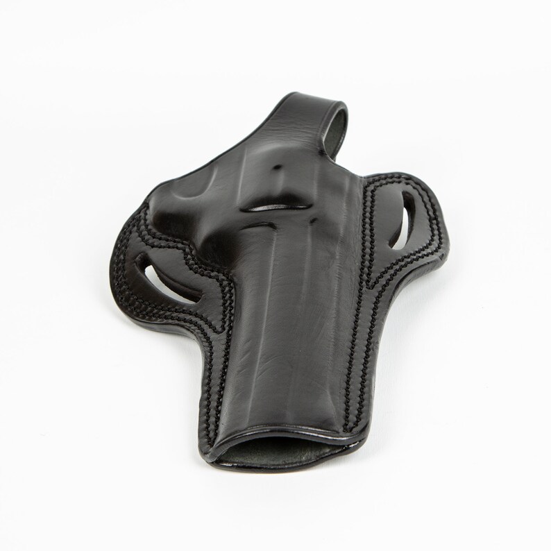 Ruger GP100 Revolver 6 inch 357 Magnum OWB Handmade Leather Gun Holster immagine 6