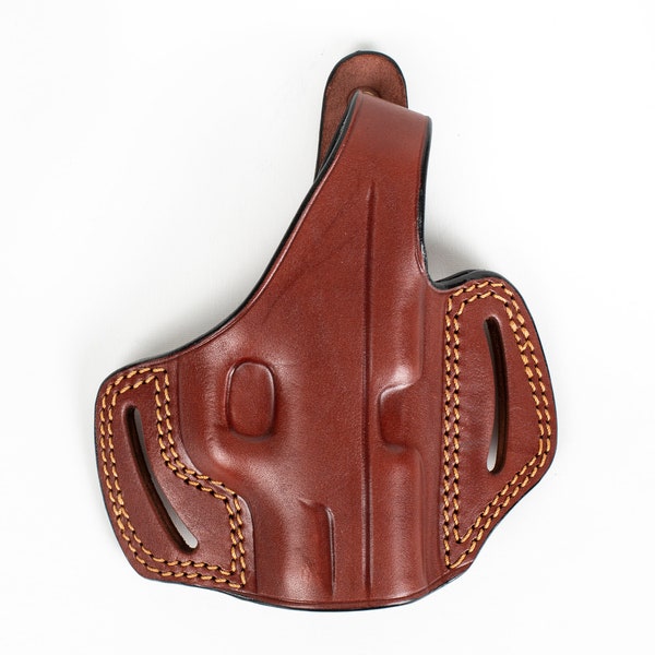 Springfield XD-S 9MM 40SW 45 ACP 3.3 inch OWB Handmade Leather Gun Holster