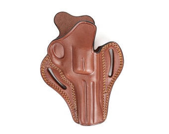 Handmade Leather OWB Holster – Colt Python/King Cobra, 4-Inch Barrel