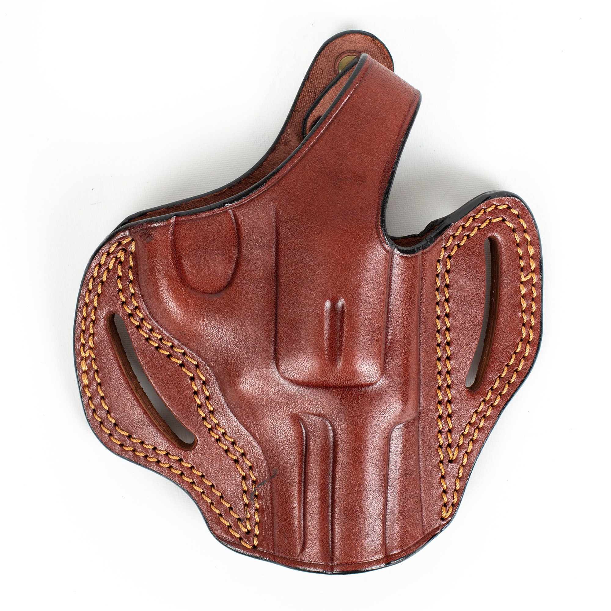 S&W 357 Magnum / 38 Special 3 inch Revolver OWB Handmade Leather Gun Holster