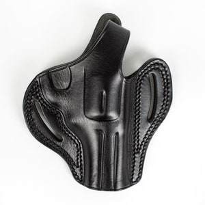Handmade Leather OWB Holster for Smith & Wesson Model 686 (3 inch Barrel) image 3